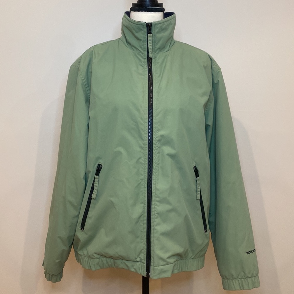 Womens Woolrich coat jacket fleece lined layering lightweight performance M sage